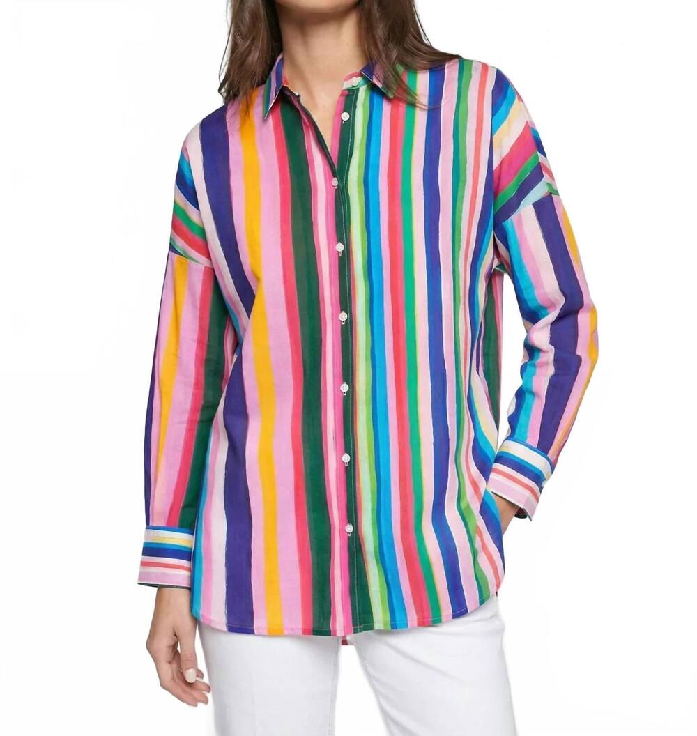 NEW VILAGALLO vibrant striped shirt in multi